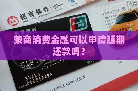 蒙商消费金融可以申请延期还款