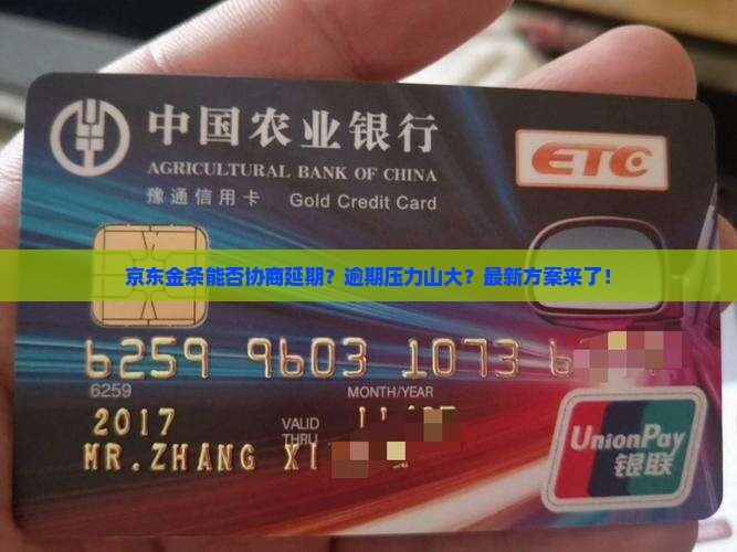 京东金条能否协商延期提供哪些方式