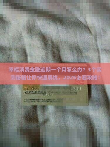 幸福消费金融逾期一个月怎么处理