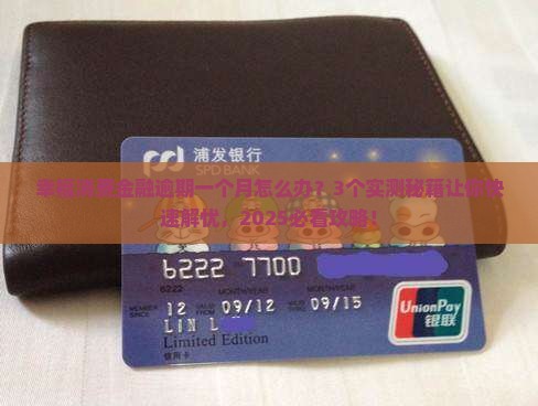 幸福消费金融逾期一个月怎么处理