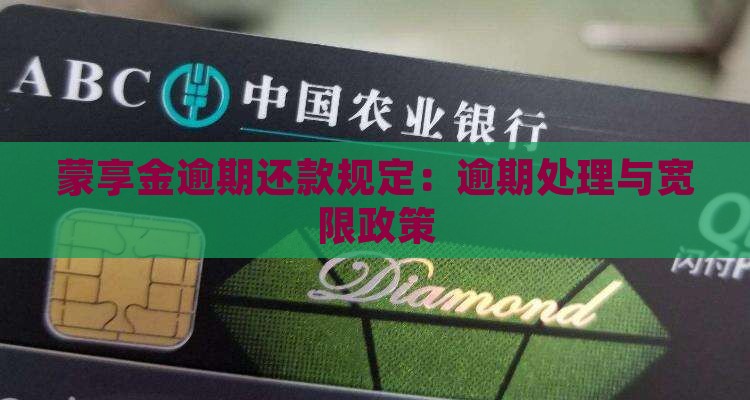 蒙享金逾期还款规定