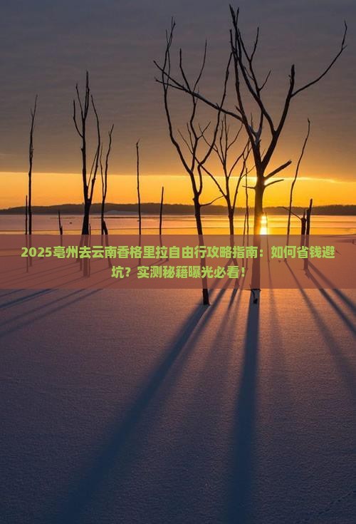 亳州去云南香格里拉自由行