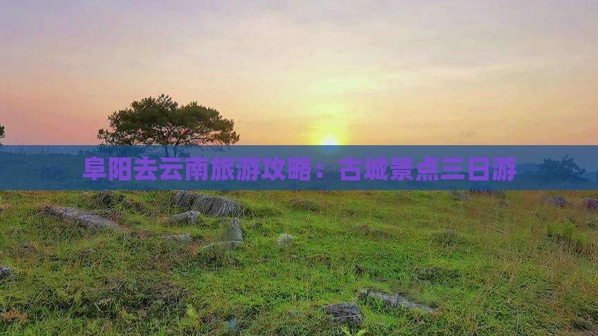 阜阳去云南古城三日游
