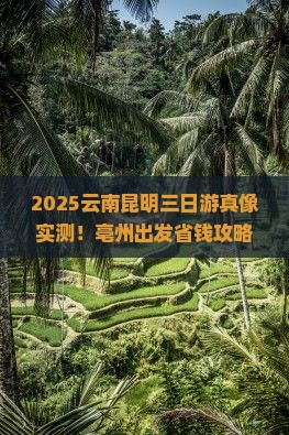 亳州去云南昆明三日游