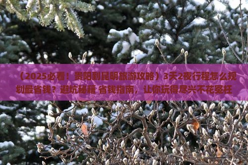 贵阳到云南昆明旅游