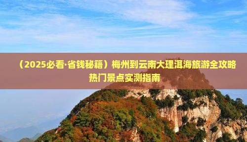 梅州去云南洱海个人游