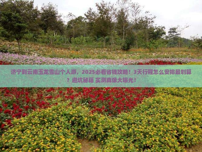 济宁到云南玉龙雪山个人游