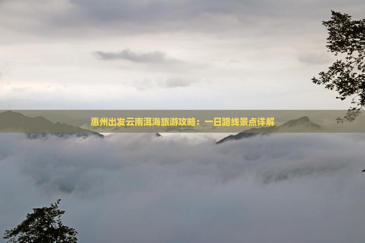 惠州到云南洱海一日