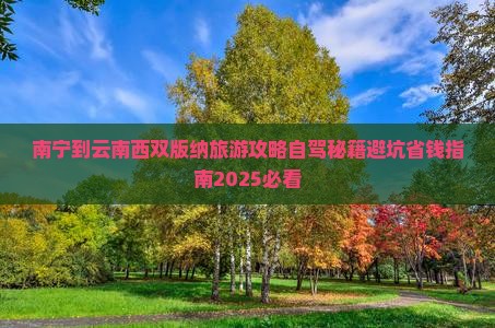 南宁到云南西双版纳景点 南宁到云南西双版纳景点