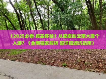 临夏去云南大理个人游