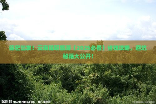 德宏去云南昆明旅游