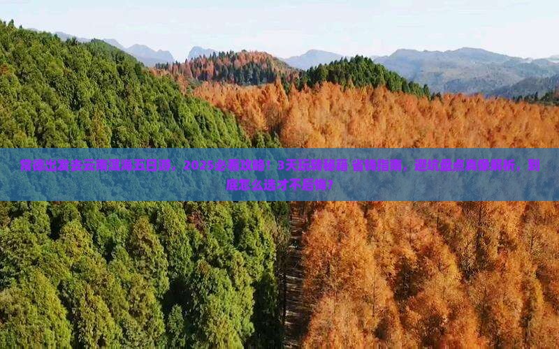 常德去云南洱海五日游 常德去云南洱海五日游
