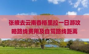 张掖去云南香格里拉一日