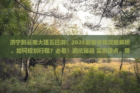 济宁到云南大理五日游