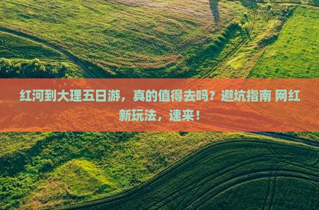 红河到云南大理五日游