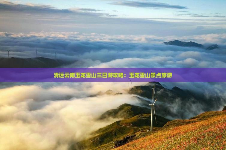 清远去云南玉龙雪山三日游