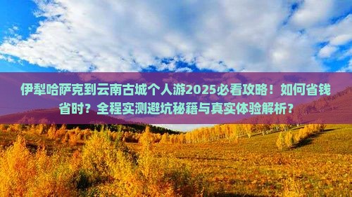 伊犁哈萨克到云南古城个人游