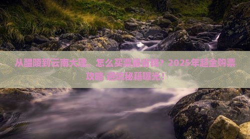 醴陵到云南大理门票