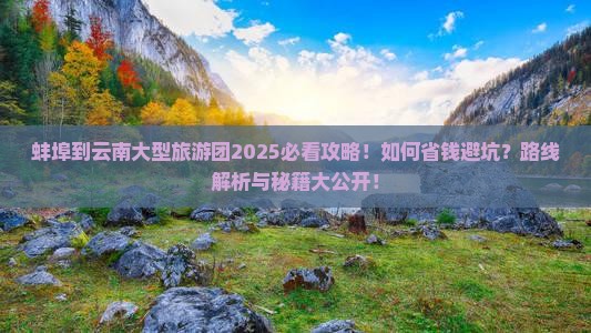 蚌埠到云南大型旅游团