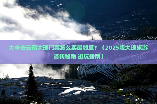 大丰去云南大理门票