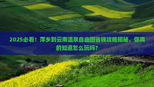 萍乡到云南温泉自由团