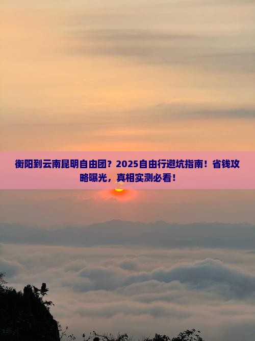 衡阳到云南昆明自由团