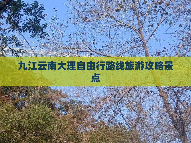九江去云南大理自由行