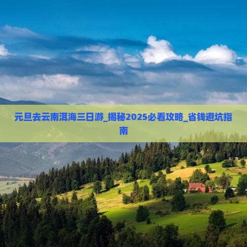 元旦去云南洱海三日游