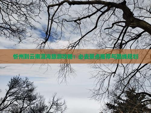 忻州到云南洱海必去地