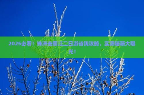 株洲去云南丽江二日游