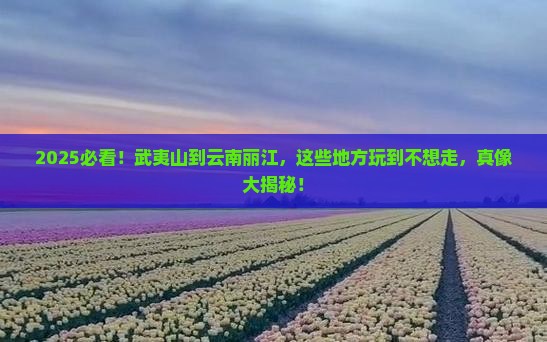 武夷山到云南丽江哪里玩