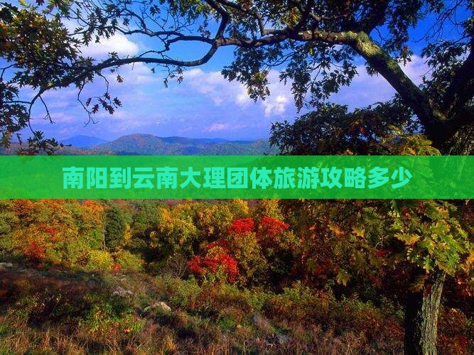 南阳到云南大理团体旅游