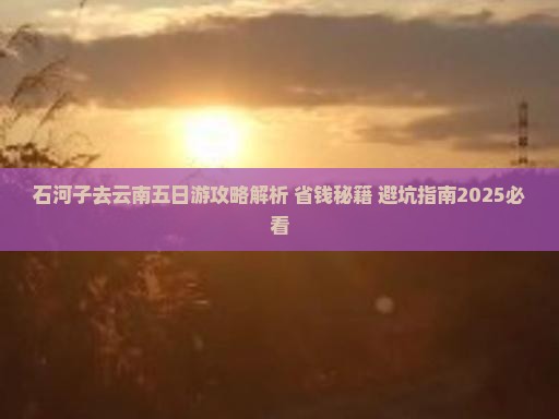 石河子去云南五日游