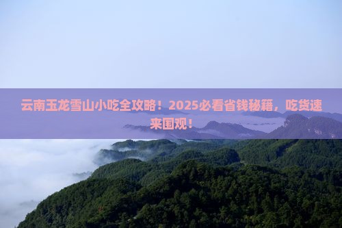 本溪去云南玉龙雪山旅游小吃