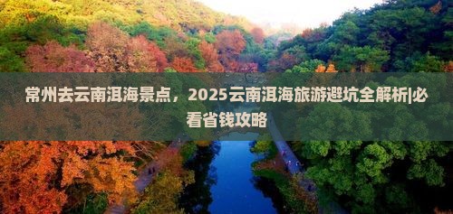 常州去云南洱海景点