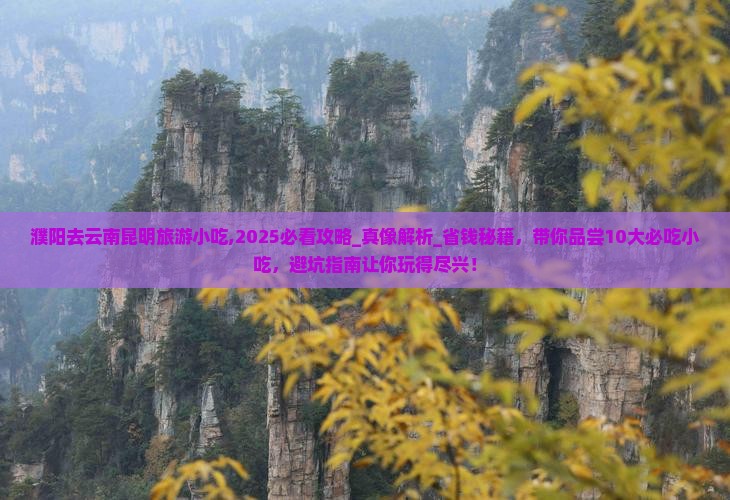 濮阳去云南昆明旅游小吃