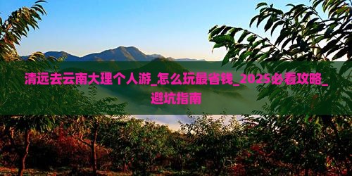 清远去云南大理个人游