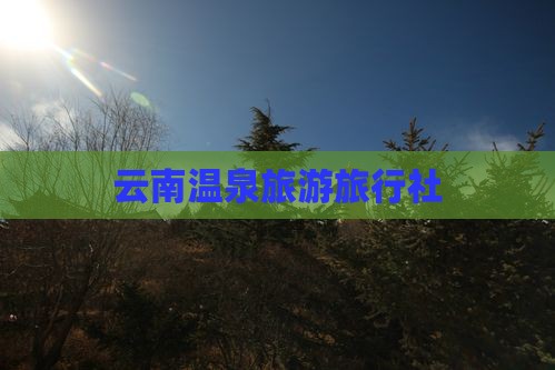 春天去云南温泉旅行社