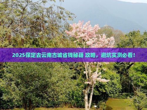保定去云南古城攻略
