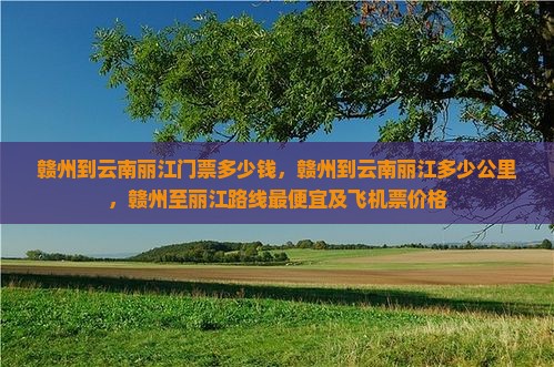 赣州到云南丽江门票