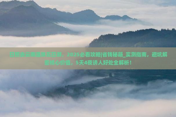 日照去云南温泉五日游