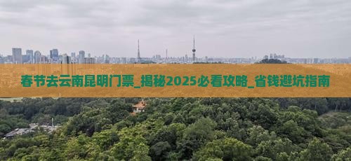 春节去云南昆明门票