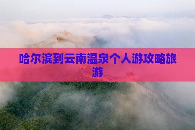 哈尔滨到云南温泉个人游