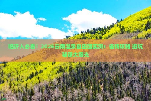 临沂去云南温泉自由团