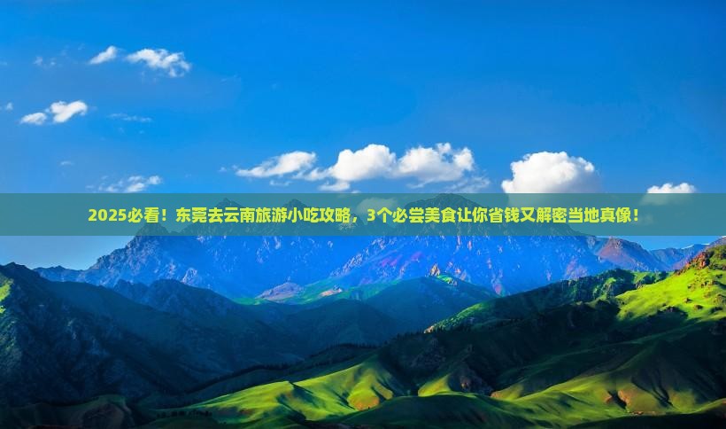 东莞去云南旅游小吃