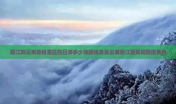 阳江到云南香格里拉四日游