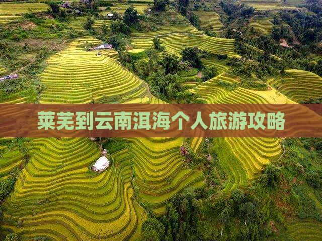 莱芜到云南洱海个人游 莱芜到云南洱海个人游