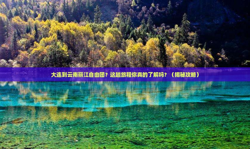 大连到云南丽江自由团