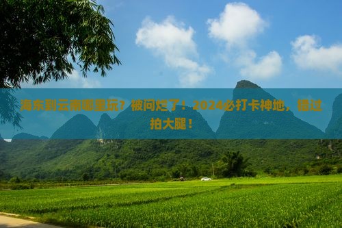 海东到云南哪里玩