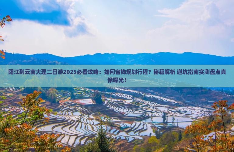 阳江到云南大理二日游